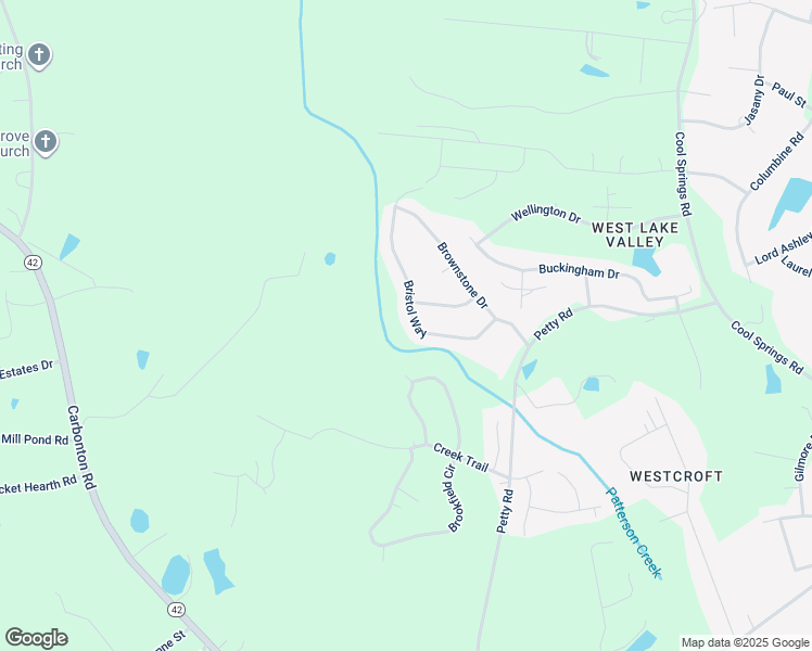 map of restaurants, bars, coffee shops, grocery stores, and more near 2637 Bristol Way in Sanford