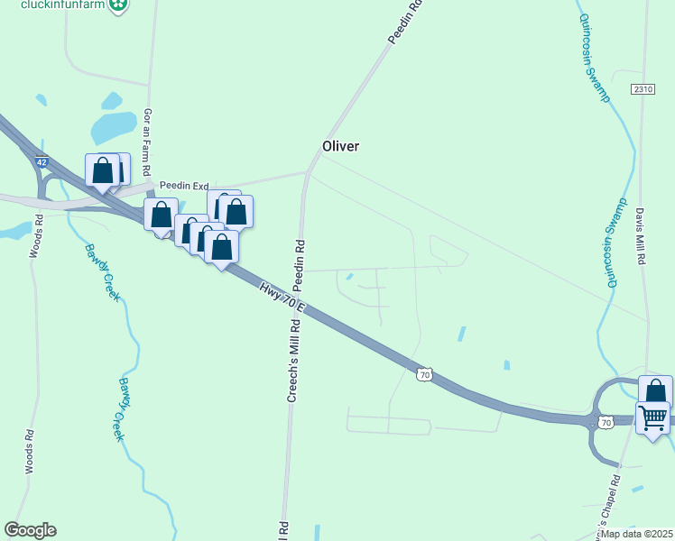map of restaurants, bars, coffee shops, grocery stores, and more near 2000 Keith Lane in Selma