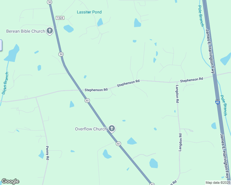map of restaurants, bars, coffee shops, grocery stores, and more near 61 Foxhound Court in Benson