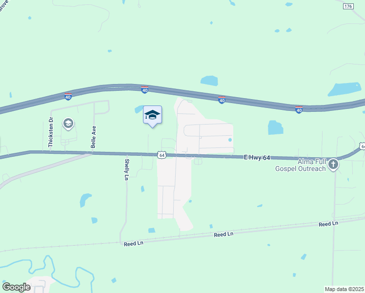map of restaurants, bars, coffee shops, grocery stores, and more near 1818 U.S. 64 in Alma