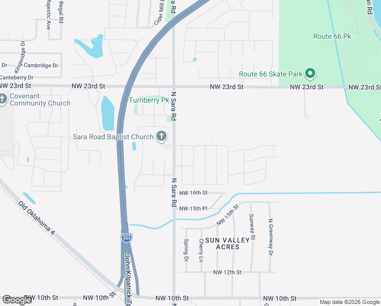 map of restaurants, bars, coffee shops, grocery stores, and more near 1913 Hannah Lane in Oklahoma City