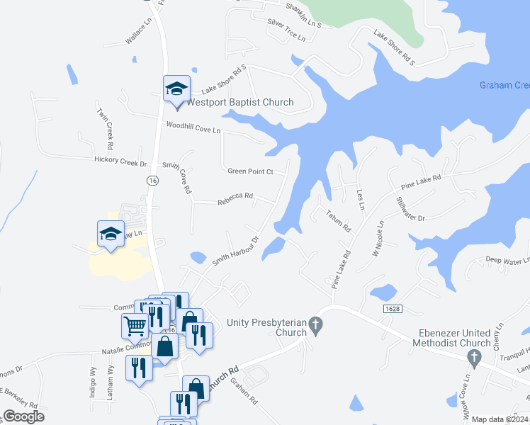 map of restaurants, bars, coffee shops, grocery stores, and more near 2405 Smith Harbour Drive in Denver