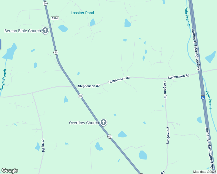 map of restaurants, bars, coffee shops, grocery stores, and more near 61 Foxhound Court in Benson