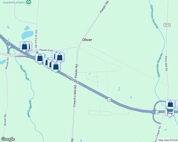 map of restaurants, bars, coffee shops, grocery stores, and more near 2000-2024 Keith Lane in Selma
