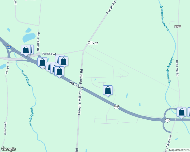 map of restaurants, bars, coffee shops, grocery stores, and more near 2000-2024 Keith Lane in Selma
