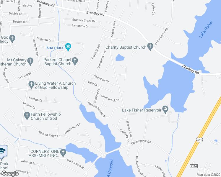 map of restaurants, bars, coffee shops, grocery stores, and more near 2031 Quill Court in Kannapolis