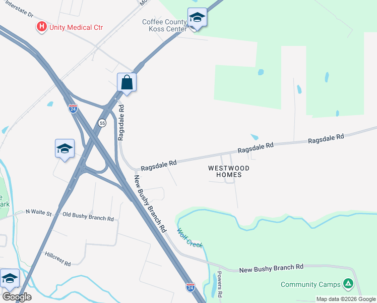 map of restaurants, bars, coffee shops, grocery stores, and more near 618 Ragsdale Road in Manchester