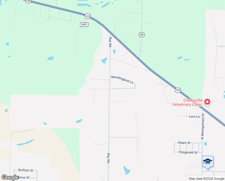 map of restaurants, bars, coffee shops, grocery stores, and more near 60 Mockingbird Lane in Clarksville