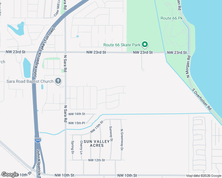 map of restaurants, bars, coffee shops, grocery stores, and more near 10237 Northwest 15th Street in Oklahoma City