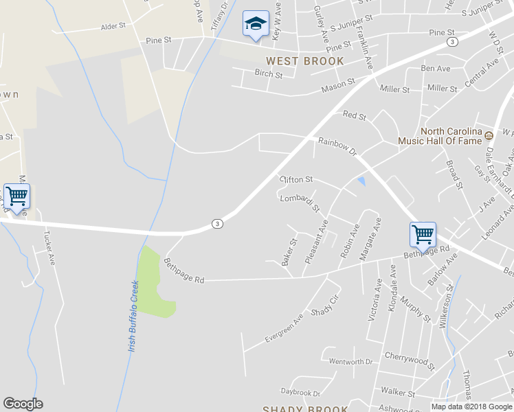 map of restaurants, bars, coffee shops, grocery stores, and more near 1309 Mooresville Road in Kannapolis