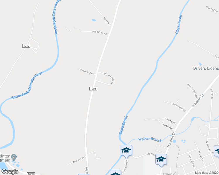 map of restaurants, bars, coffee shops, grocery stores, and more near 934 Clear Creek Circle in Lincolnton