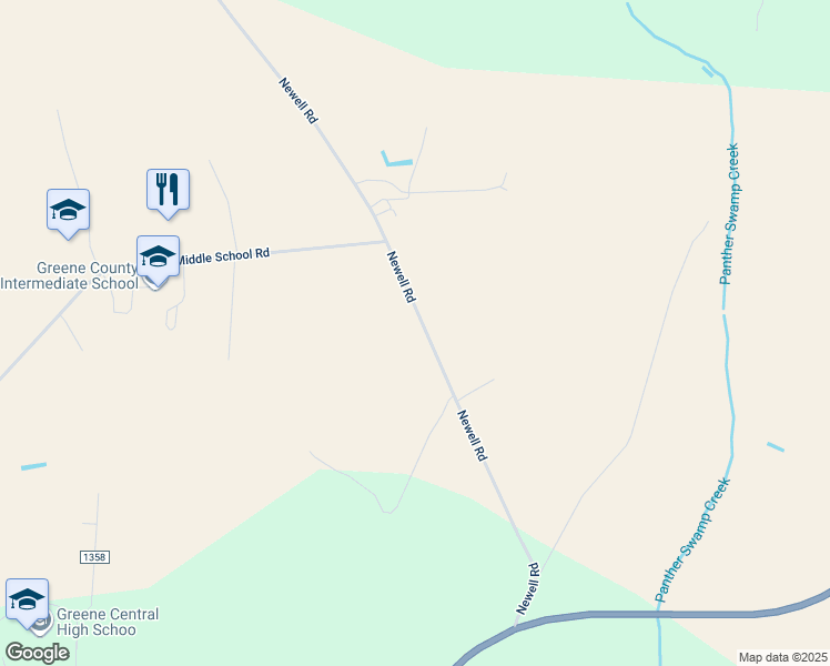 map of restaurants, bars, coffee shops, grocery stores, and more near 960 Newell Road in Snow Hill