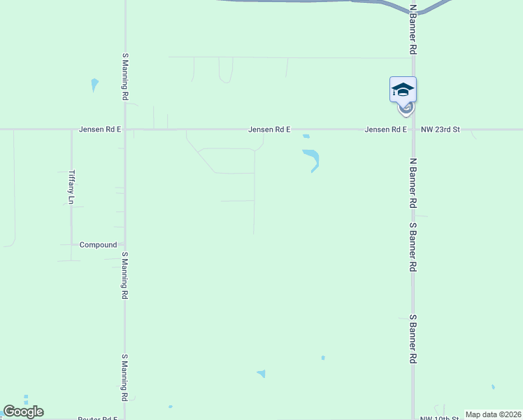 map of restaurants, bars, coffee shops, grocery stores, and more near 8590 Jensen Road East in El Reno