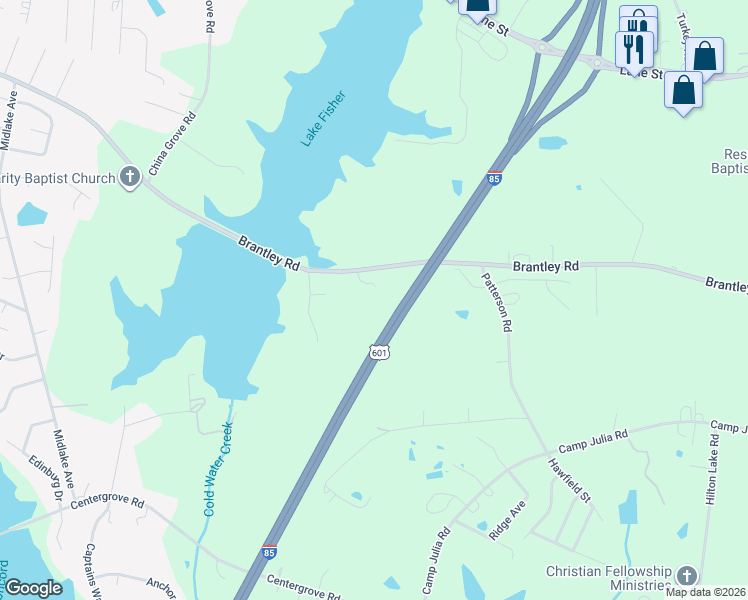 map of restaurants, bars, coffee shops, grocery stores, and more near 2766 Brantley Road in Kannapolis