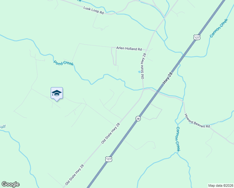 map of restaurants, bars, coffee shops, grocery stores, and more near 99 Bishop Road in Dunlap