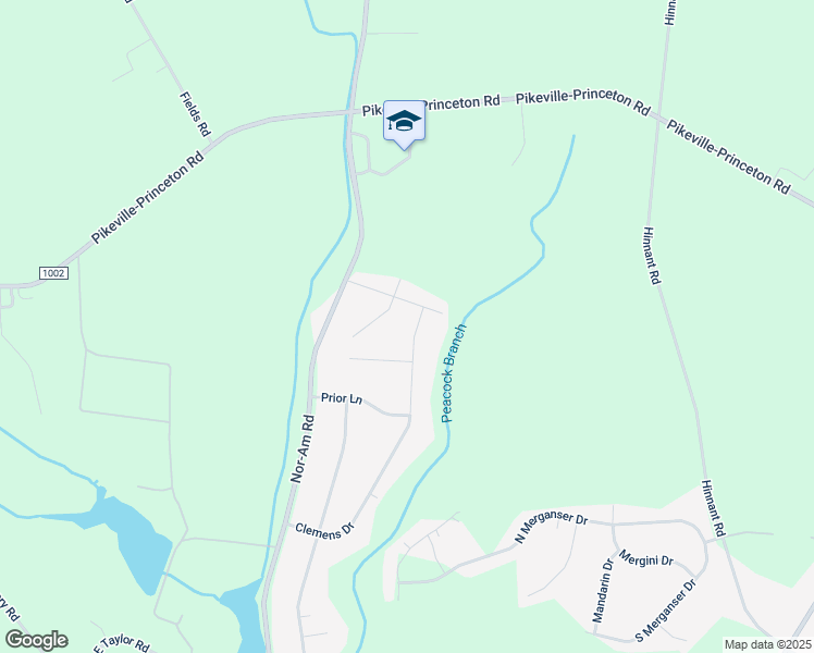map of restaurants, bars, coffee shops, grocery stores, and more near 405 Clemens Drive in Pikeville