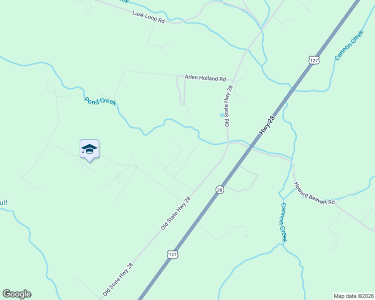 map of restaurants, bars, coffee shops, grocery stores, and more near 99 Bishop Road in Dunlap