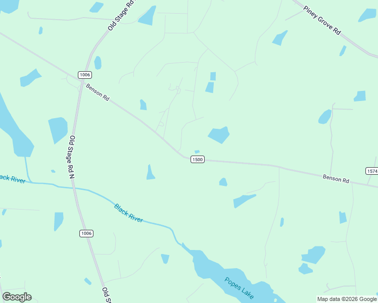 map of restaurants, bars, coffee shops, grocery stores, and more near 2989 Benson Road in Angier