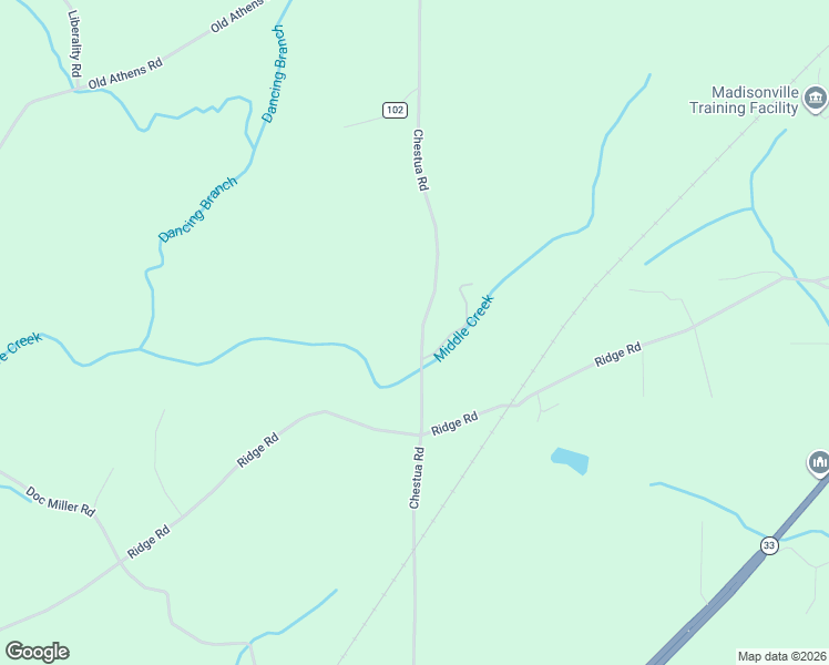 map of restaurants, bars, coffee shops, grocery stores, and more near 310 Chestua Church Road in Madisonville