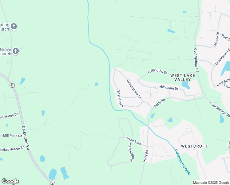 map of restaurants, bars, coffee shops, grocery stores, and more near 2705 Bristol Way in Sanford