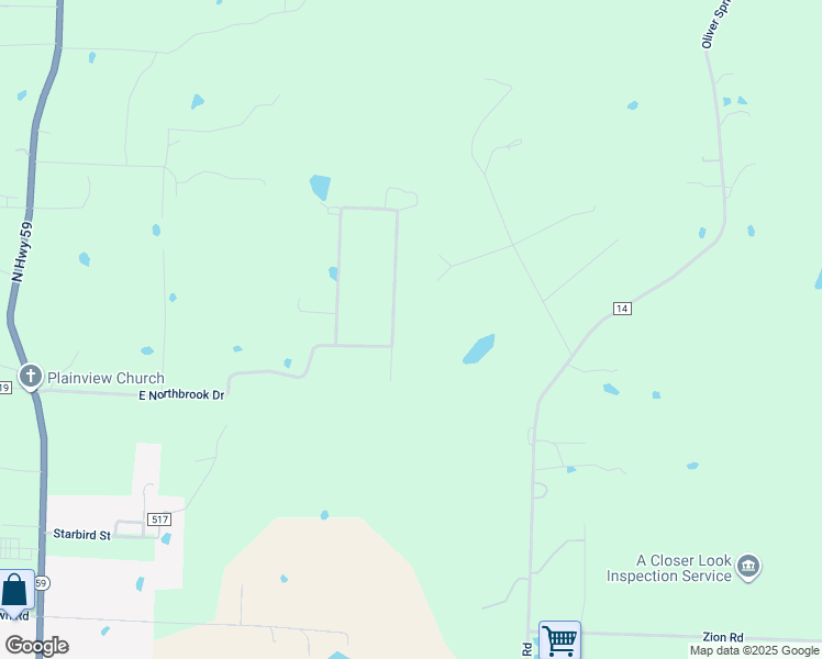 map of restaurants, bars, coffee shops, grocery stores, and more near 4221 Northbrook Circle in Van Buren