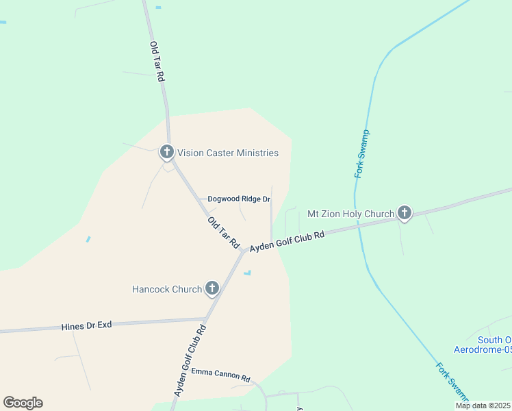 map of restaurants, bars, coffee shops, grocery stores, and more near 1184 Dogwood Ridge Drive in Winterville