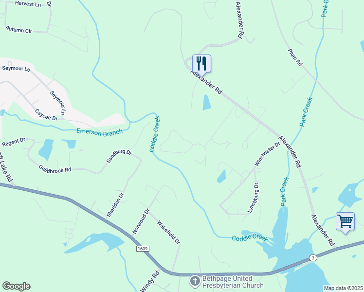 map of restaurants, bars, coffee shops, grocery stores, and more near 8860 Yesteryear Trail in Concord