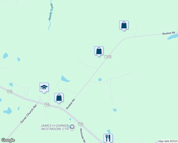 map of restaurants, bars, coffee shops, grocery stores, and more near 4804 Busbee Road in Seagrove