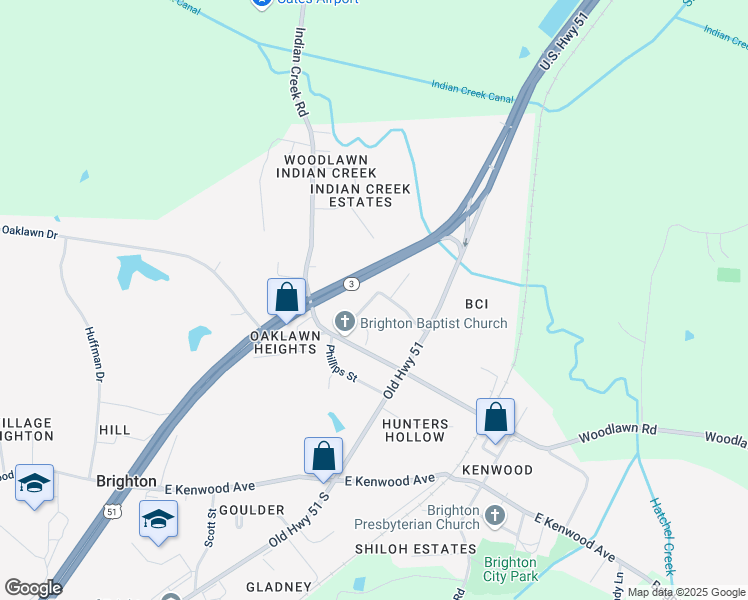 map of restaurants, bars, coffee shops, grocery stores, and more near 147 Alexander Drive in Brighton