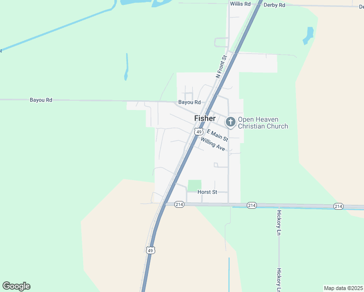 map of restaurants, bars, coffee shops, grocery stores, and more near 303 South Front Street in Fisher