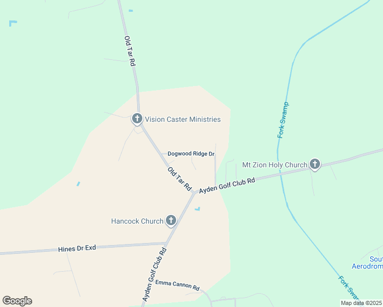 map of restaurants, bars, coffee shops, grocery stores, and more near 1196 Dogwood Ridge Drive in Winterville