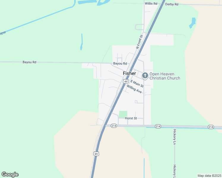 map of restaurants, bars, coffee shops, grocery stores, and more near 303 South Front Street in Fisher