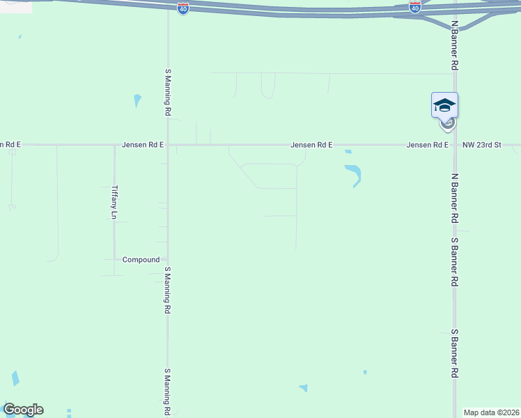 map of restaurants, bars, coffee shops, grocery stores, and more near 8478 Jensen Road East in El Reno