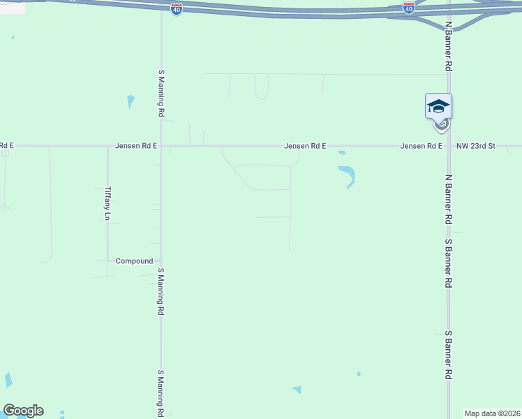 map of restaurants, bars, coffee shops, grocery stores, and more near 8478 Jensen Road East in El Reno