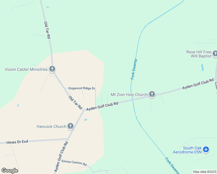 map of restaurants, bars, coffee shops, grocery stores, and more near 3303 Taylors Pointe Drive in Winterville