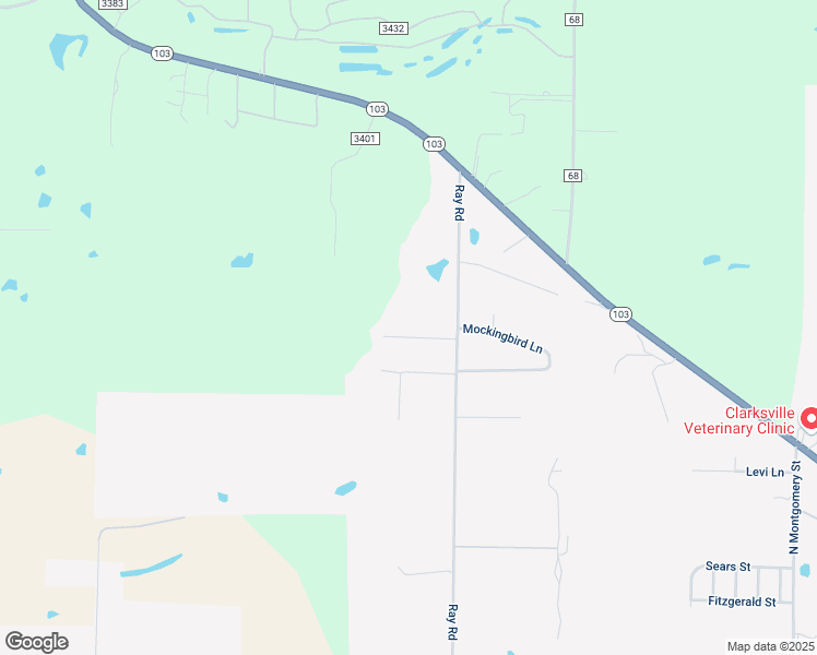 map of restaurants, bars, coffee shops, grocery stores, and more near 18 Fairbrook Lane in Clarksville