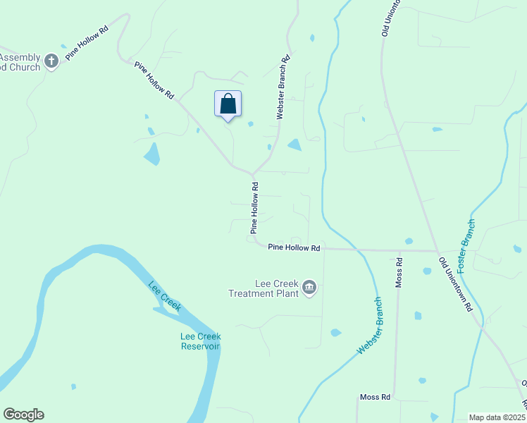 map of restaurants, bars, coffee shops, grocery stores, and more near 2722 Pine Hollow Road in Van Buren