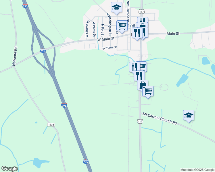 map of restaurants, bars, coffee shops, grocery stores, and more near 209 Booker Street in Pikeville