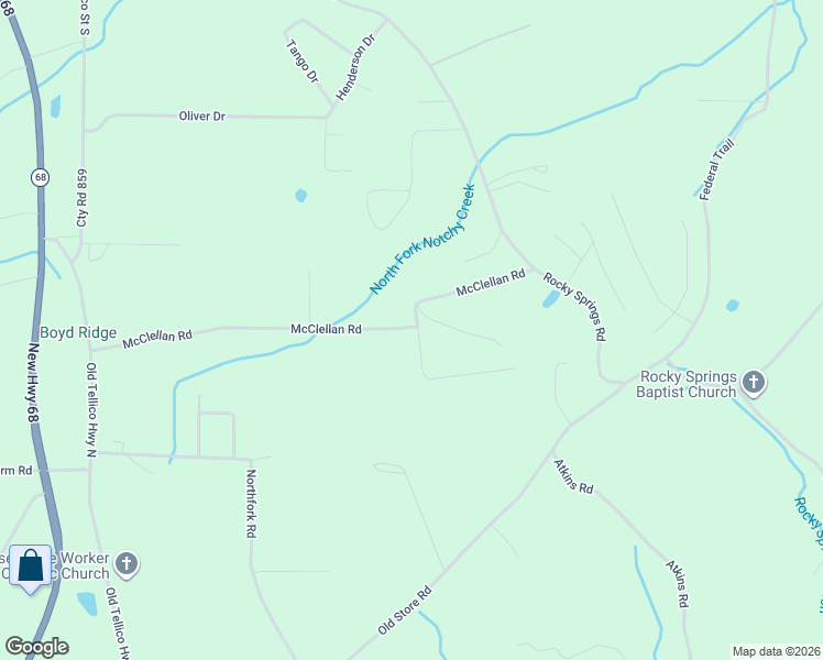 map of restaurants, bars, coffee shops, grocery stores, and more near 280 McClellan Road in Madisonville