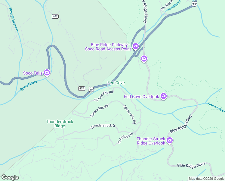 map of restaurants, bars, coffee shops, grocery stores, and more near 11242 U.S. 19 in Maggie Valley