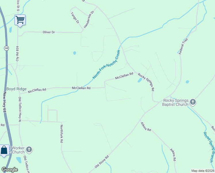 map of restaurants, bars, coffee shops, grocery stores, and more near 280 McClellan Road in Madisonville