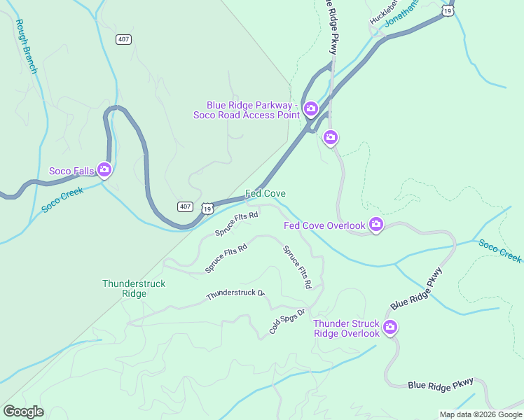 map of restaurants, bars, coffee shops, grocery stores, and more near 11242 U.S. 19 in Maggie Valley