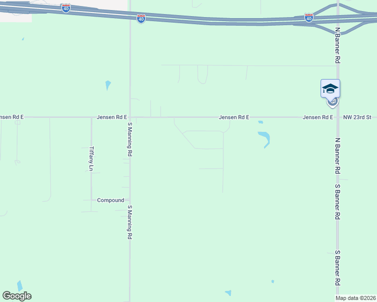 map of restaurants, bars, coffee shops, grocery stores, and more near 8358 Jensen Road East in El Reno
