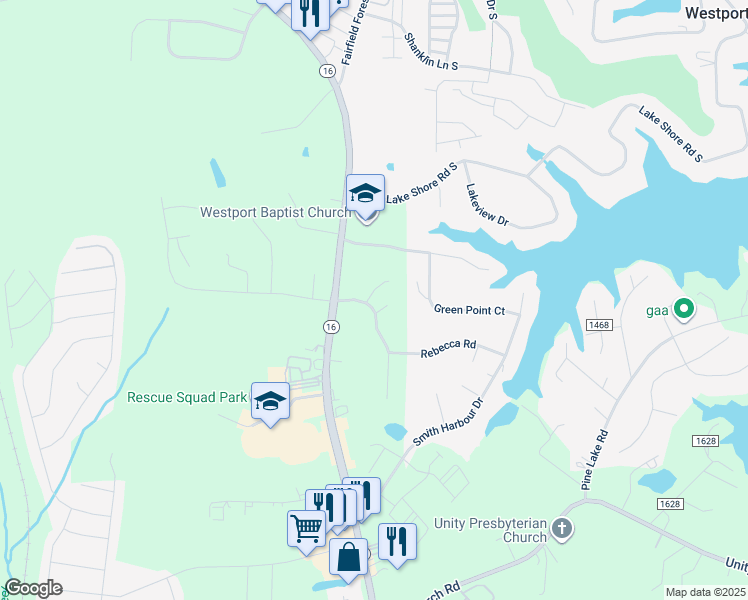 map of restaurants, bars, coffee shops, grocery stores, and more near 6840 Lakecrest Court in Denver