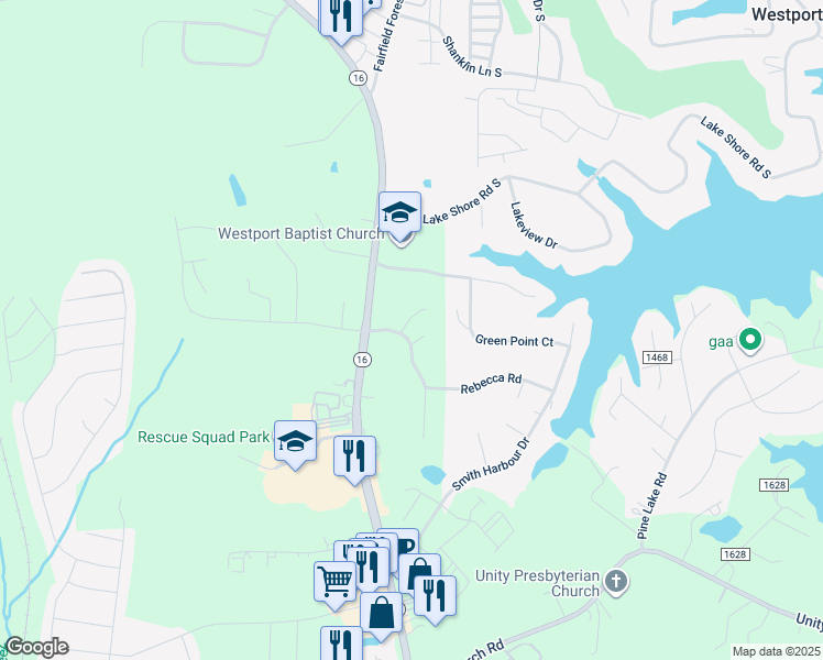 map of restaurants, bars, coffee shops, grocery stores, and more near 6840 Lakecrest Court in Denver