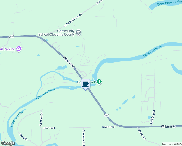 map of restaurants, bars, coffee shops, grocery stores, and more near 76 Swinging Bridge Drive in Heber Springs