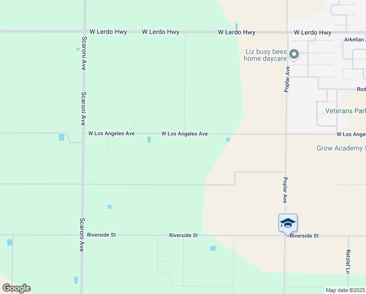 map of restaurants, bars, coffee shops, grocery stores, and more near 29785 West Los Angeles Avenue in Shafter