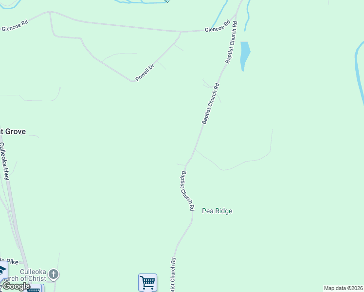 map of restaurants, bars, coffee shops, grocery stores, and more near 2329 Tracy Lane in Culleoka