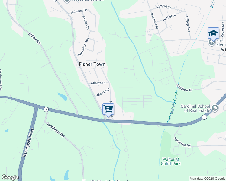map of restaurants, bars, coffee shops, grocery stores, and more near 5522 Marion Avenue in Kannapolis