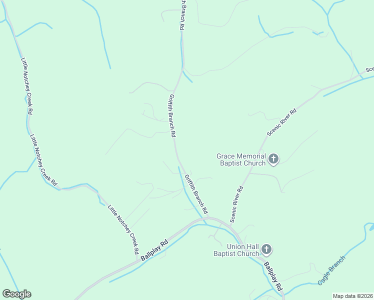 map of restaurants, bars, coffee shops, grocery stores, and more near 595 Griffith Branch Road in Madisonville